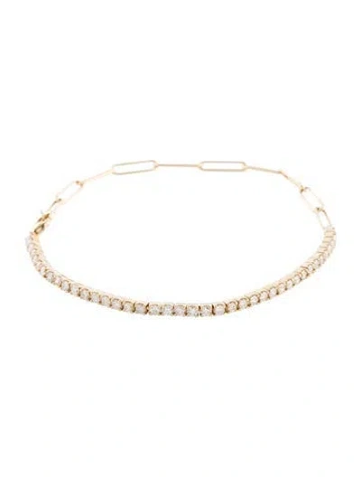 Pre-owned Bracelet 14k 1.03ctw Diamond Link , 7.25" In Multi