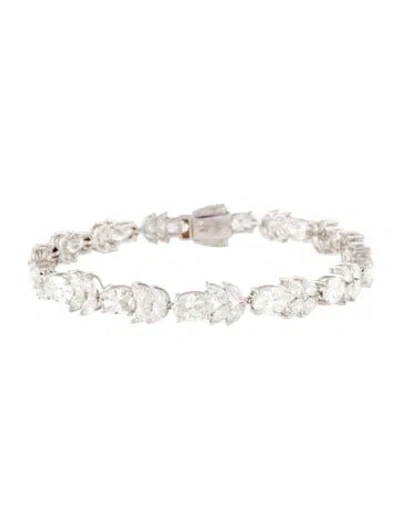 Pre-owned Bracelet 14k 10.46ctw Lab-grown Diamond Link , 6.75" In Multi