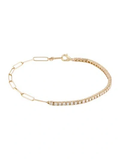 Pre-owned Bracelet 14k 1.05ctw Diamond Link , 7.25" In Multi