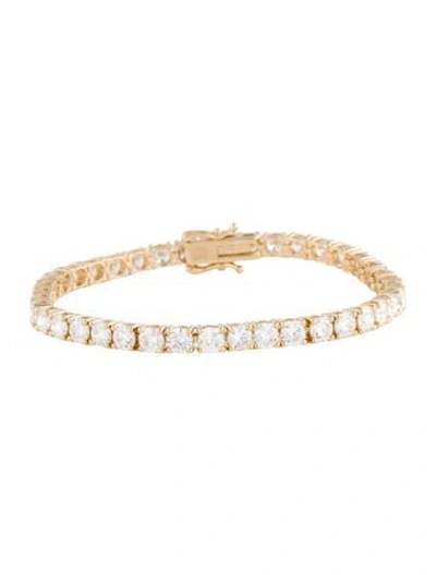 Pre-owned Bracelet 14k 10.75ctw Lab-grown Diamond Tennis , 7" In Multi