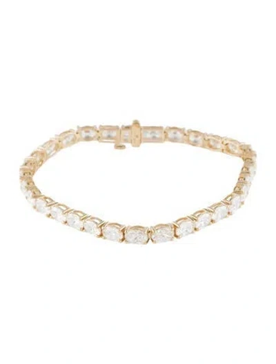 Pre-owned Bracelet 14k 10.75ctw Lab-grown Diamond Tennis Link , 6.75" In Multi