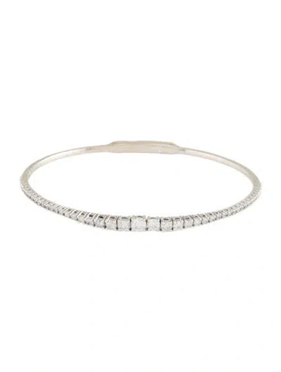 Pre-owned Bracelet 14k 1.07ctw Diamond Graduated Flexible , 6.5" In Multi