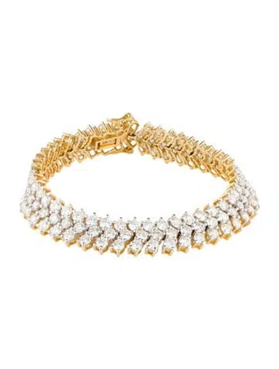Pre-owned Bracelet 14k 10.80ctw Diamond Link , 6" In Multi
