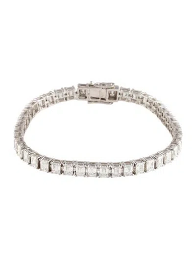 Pre-owned Bracelet 14k 10.86ctw Lab-grown Diamond Tennis , 7" In Multi