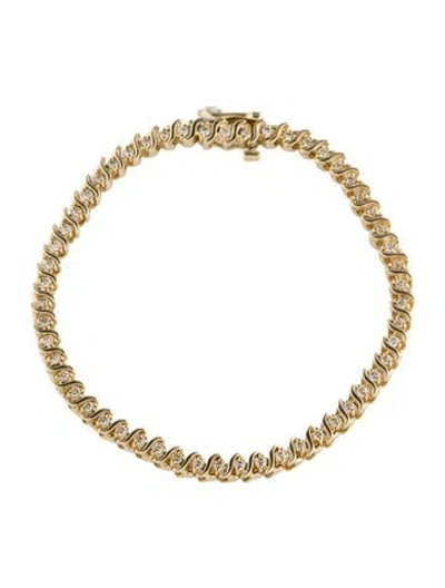 Pre-owned Bracelet 14k 1.08ctw Diamond Link , 7" In Multi