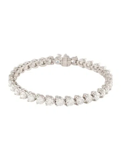Pre-owned Bracelet 14k 11.23ctw Lab-grown Diamond Tennis , 6.5" In Multi
