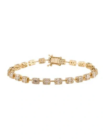 Pre-owned Bracelet 14k 1.12ctw Diamond Link , 6.5" In Multi