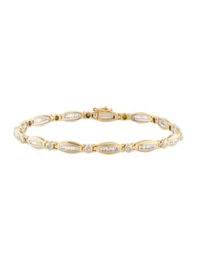 Pre-owned Bracelet 14k 1.15ctw Diamond Link , 7" In Multi