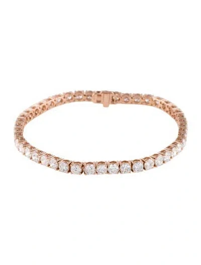 Pre-owned Bracelet 14k 11.66ctw Lab-grown Diamond Tennis , 7.5" In Multi