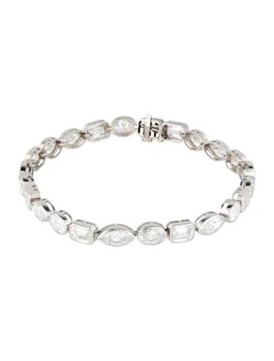 Pre-owned Bracelet 14k 11.70ctw Lab-grown Diamond Mixed Cut Tennis , 7" In Multi
