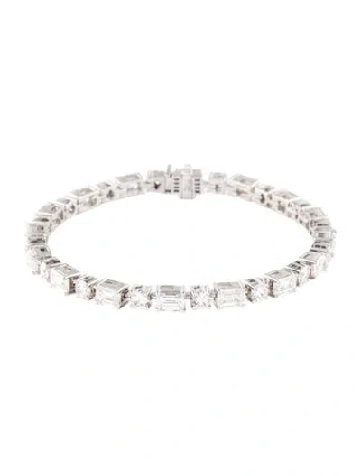 Pre-owned Bracelet 14k 11.77ctw Lab-grown Diamond Link , 6.75" In Multi
