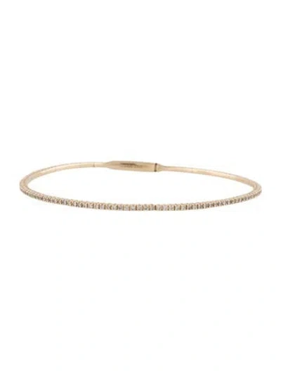 Pre-owned Bracelet 14k 1.17ctw Diamond Bangle , 7.5" In Multi