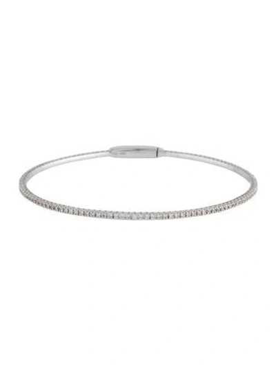 Pre-owned Bracelet 14k 1.17ctw Diamond Bangle , 7.5" In Multi