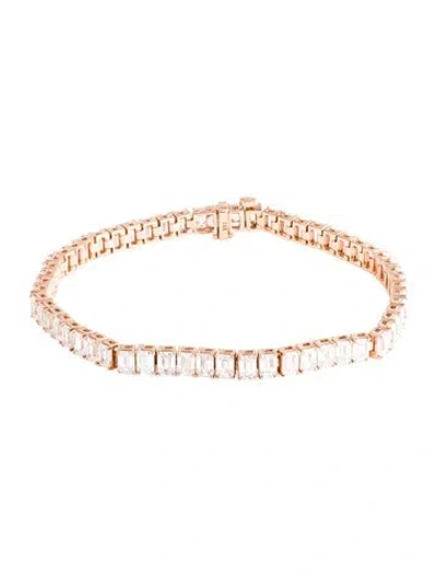 Pre-owned Bracelet 14k 11.84ctw Lab-grown Diamond Tennis , 7" In Multi