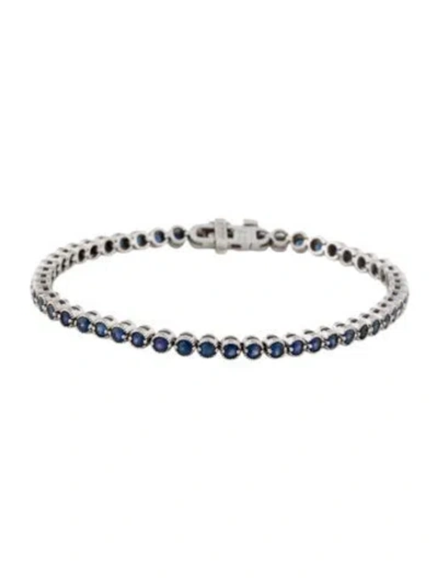 Pre-owned Bracelet 14k 1.19ctw Sapphire Tennis , 7" In Multi