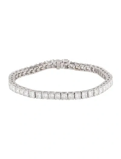 Pre-owned Bracelet 14k 12.00ctw Lab-grown Diamond Link Tennis , 7" In Multi