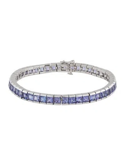 Pre-owned Bracelet 14k 12.00ctw Tanzanite Link , 7" In Multi