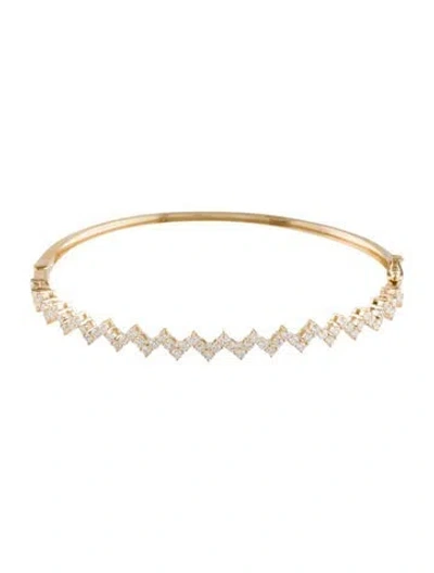 Pre-owned Bracelet 14k 1.20ctw Diamond Bangle , 6.25" In Multi