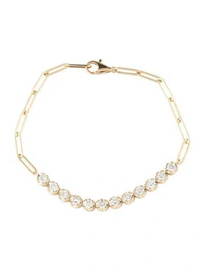 Pre-owned Bracelet 14k 1.20ctw Diamond Link , 6.75" In Multi