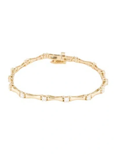 Pre-owned Bracelet 14k 1.20ctw Diamond Link , 6.75" In Multi