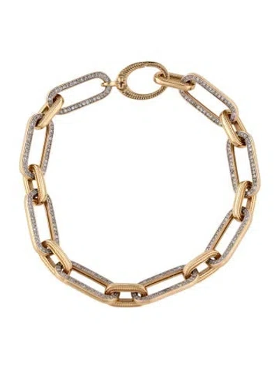 Pre-owned Bracelet 14k 1.21ctw Diamond Paperclip Link , 6" In Multi