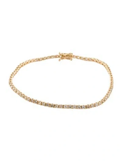 Pre-owned Bracelet 14k 1.21ctw Diamond Tennis , 6.75" In Multi