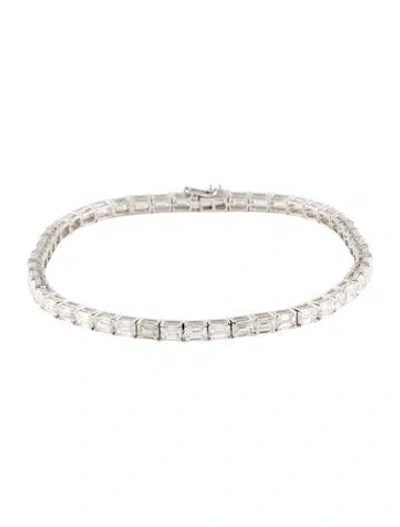 Pre-owned Bracelet 14k 12.27ctw Lab-grown Diamond Tennis , 8" In Multi