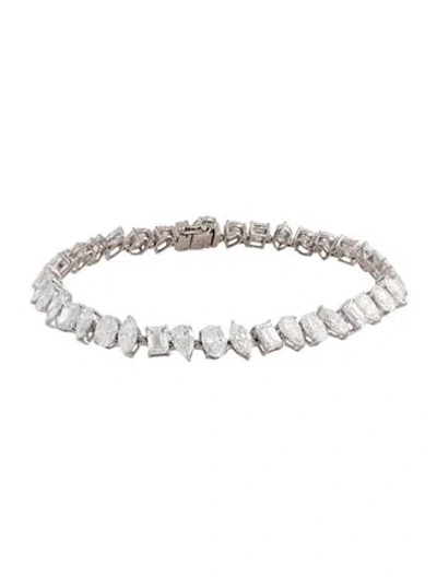 Pre-owned Bracelet 14k 12.30ctw Lab-grown Diamond Tennis , 7" In Multi