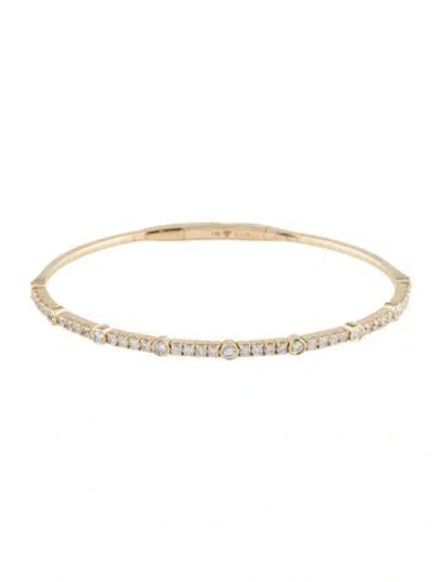 Pre-owned Bracelet 14k 1.23ctw Diamond Bangle, 6.75" In Multi