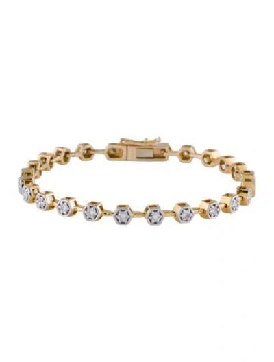Pre-owned Bracelet 14k 1.25ctw Diamond Link  In Multi