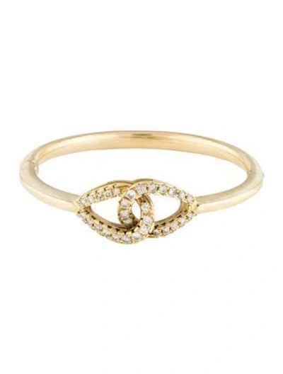 Pre-owned Bracelet 14k 1.26ctw Diamond Interlocking Hinged Bangle , 6.75" In Multi