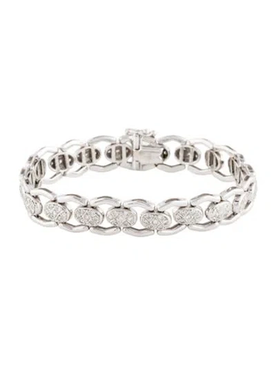Pre-owned Bracelet 14k 1.26ctw Diamond Link , 7" In Multi