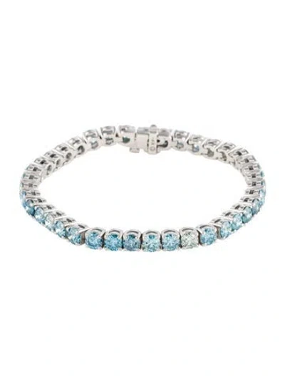 Pre-owned Bracelet 14k 12.87ctw Lab-grown Diamond Tennis , 7" In Multi