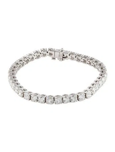 Pre-owned Bracelet 14k 12.87ctw Lab-grown Diamond Tennis , 7" In Multi