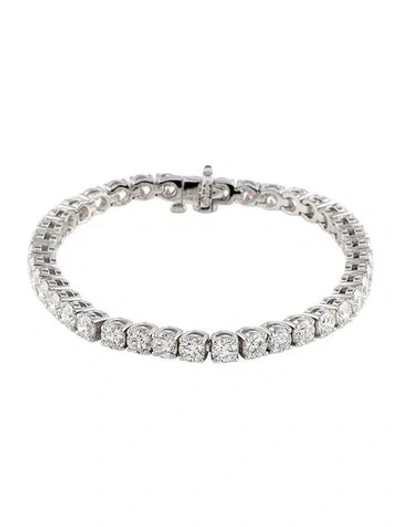 Pre-owned Bracelet 14k 12.87ctw Lab-grown Diamond Tennis , 7" In Multi