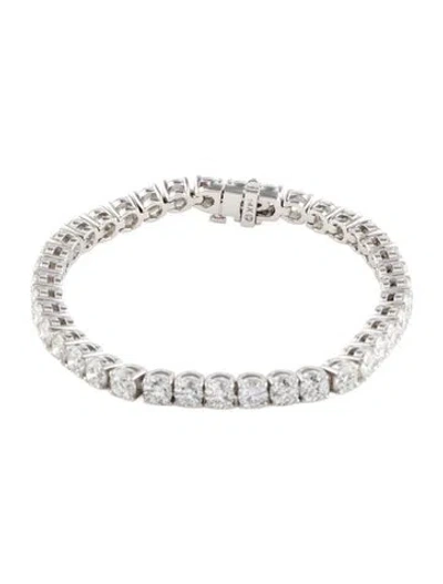 Pre-owned Bracelet 14k 12.87ctw Lab-grown Diamond Tennis , 7" In Multi