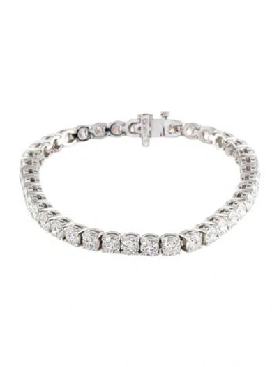 Pre-owned Bracelet 14k 12.87ctw Lab-grown Diamond Tennis , 7" In Multi