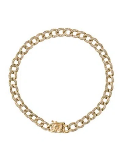 Pre-owned Bracelet 14k 1.29ctw Diamond Curb Link , 7" In Multi