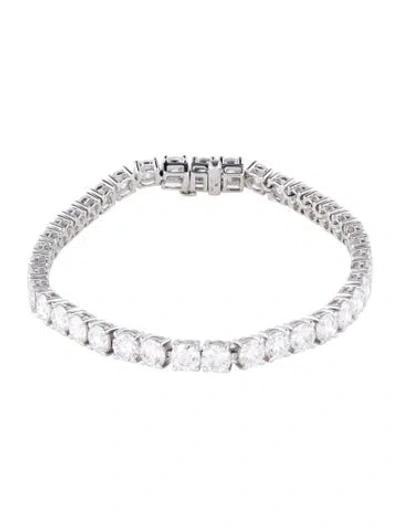 Pre-owned Bracelet 14k 13.00ctw Lab-grown Diamond Tennis , 6.75" In Multi