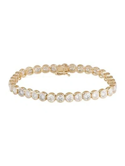 Pre-owned Bracelet 14k 13.40ctw Diamond Tennis Link , 7" In Multi