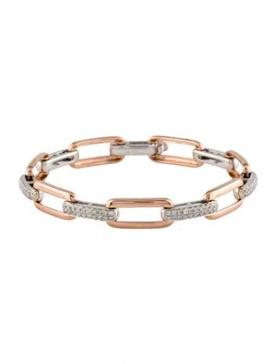 Pre-owned Bracelet 14k 1.36ctw Diamond Link , 7.25" In Multi