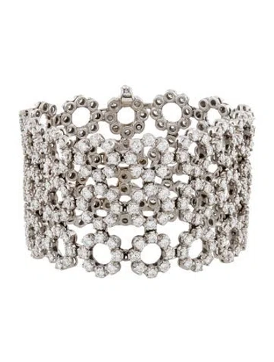 Pre-owned Bracelet 14k 13.77ctw Diamond Open Circle Link , 6" In Multi