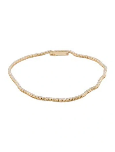 Pre-owned Bracelet 14k 1.38ctw Diamond Tennis , 7" In Multi