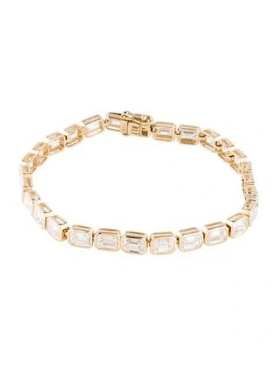 Pre-owned Bracelet 14k 14.00ctw Lab-grown Diamond Tennis , 7.25" In Multi