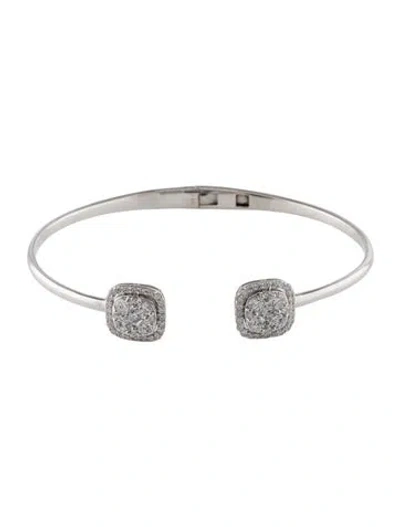 Pre-owned Bracelet 14k 1.40ctw Lab-grown Diamond Cuff, 6.75" In Multi