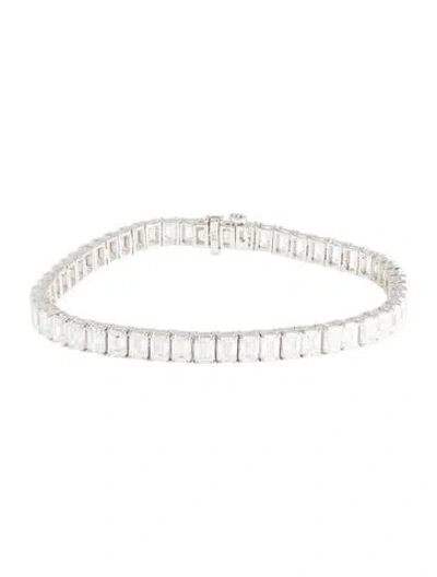 Pre-owned Bracelet 14k 14.24ctw Lab-grown Diamond Tennis , 6.75" In Multi