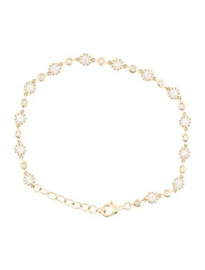 Pre-owned Bracelet 14k 1.42ctw Diamond, 7" In Multi