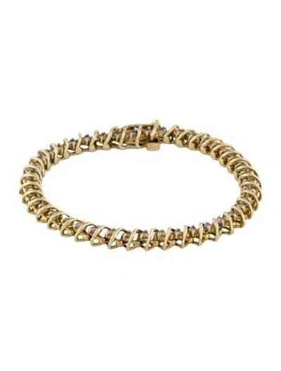 Pre-owned Bracelet 14k 1.43ctw Diamond Tennis , 6" In Multi