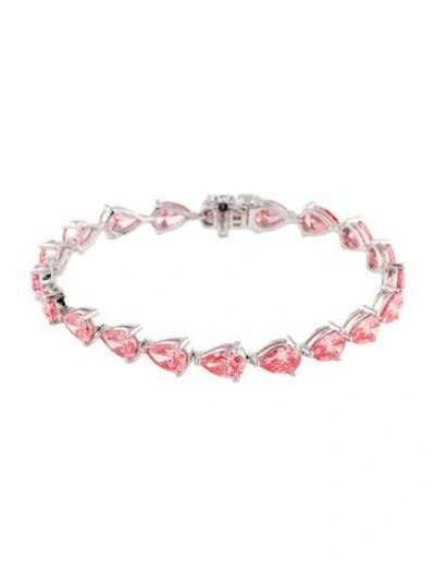 Pre-owned Bracelet 14k 14.46ctw Lab-grown Diamond Link , 6.75" In Multi