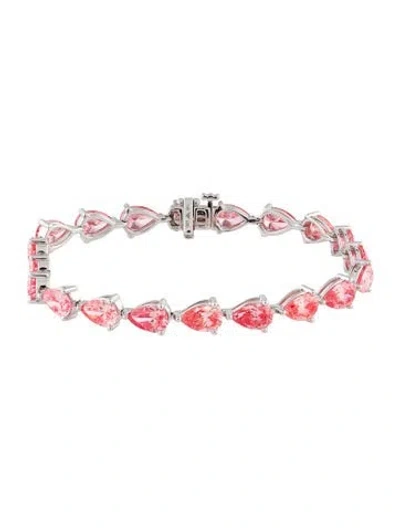 Pre-owned Bracelet 14k 14.46ctw Lab-grown Diamond Link , 7" In Multi